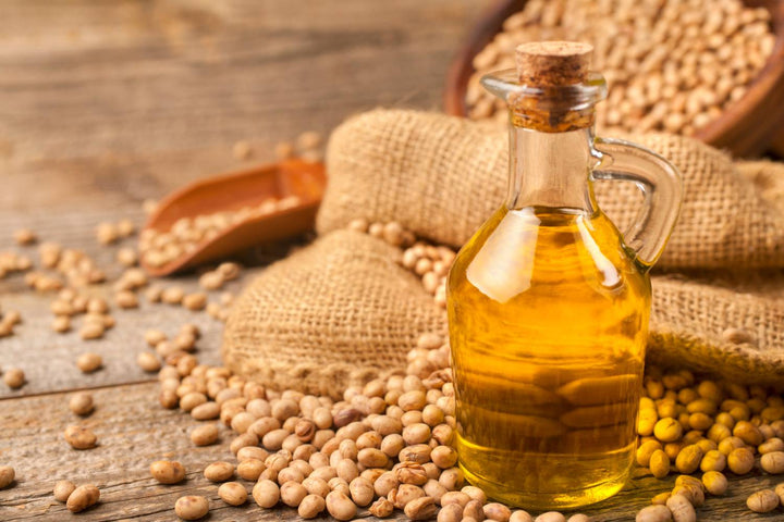 Soybean oil applied sparingly to hair ends for conditioning