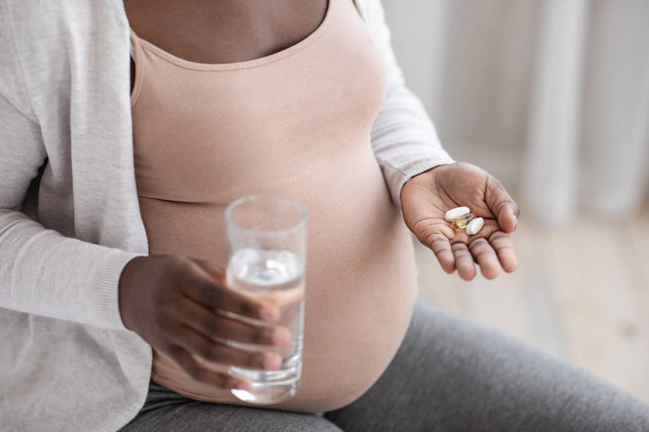 Prenatal vitamin label reviewed for pregnancy needs and hair claims