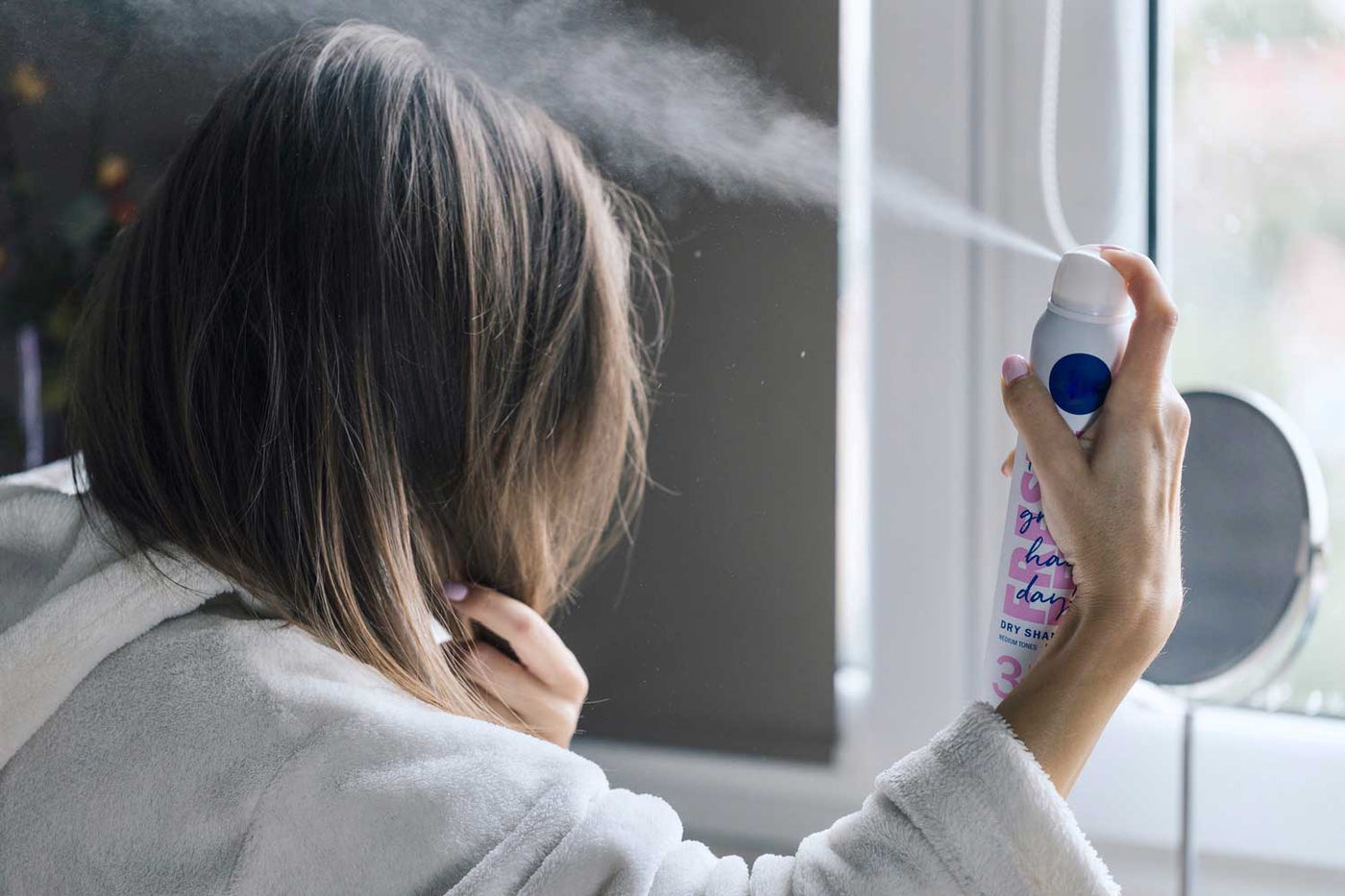 dry shampoo used with realistic hair-care expectations