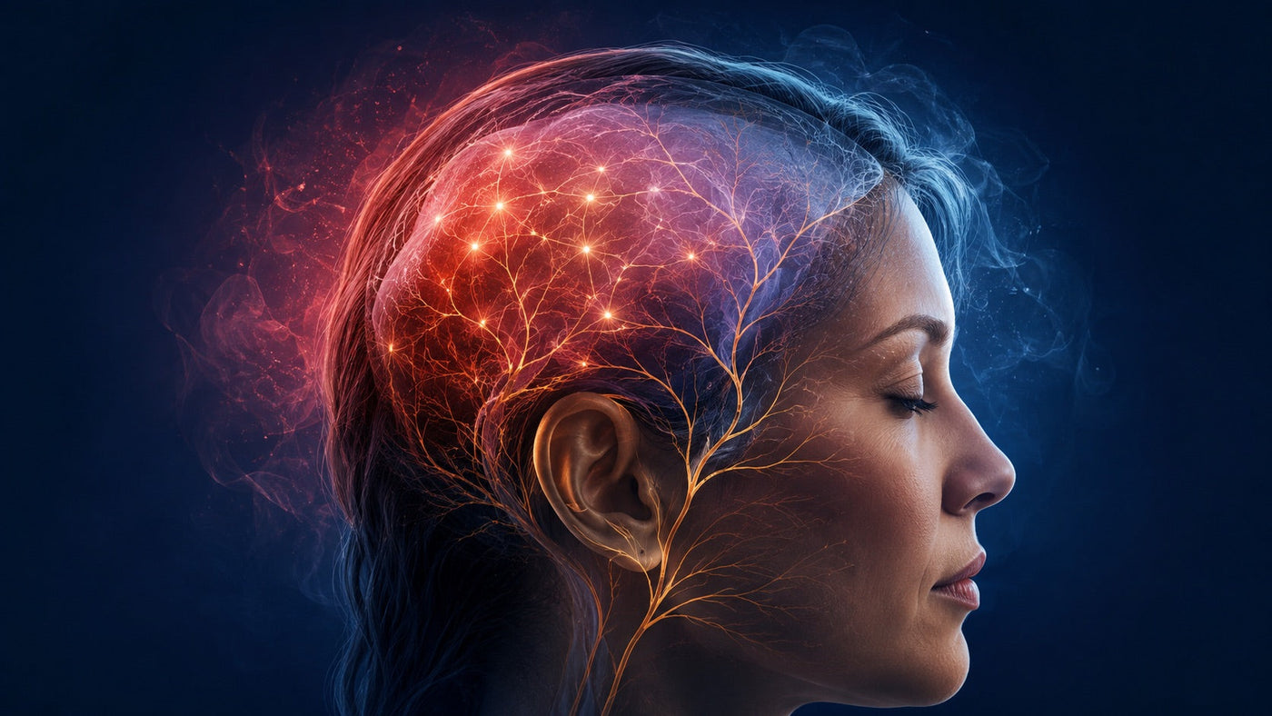 Medical illustration of sensory nerves and tenderness across the scalp